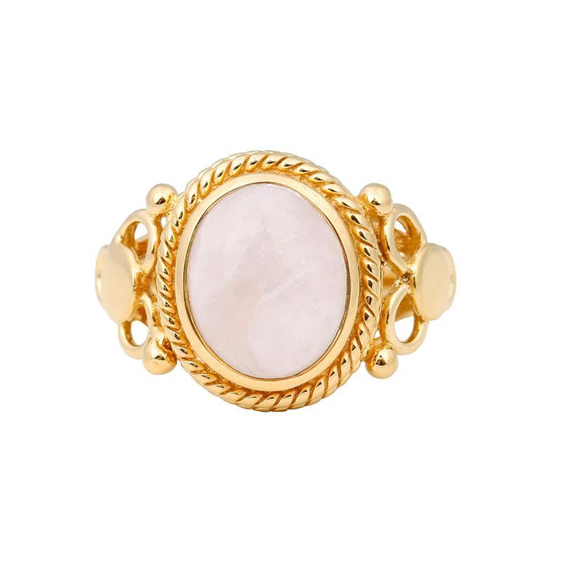 Alemonstor Vilja Forgyldt Ring med Ånesten – Unik Design