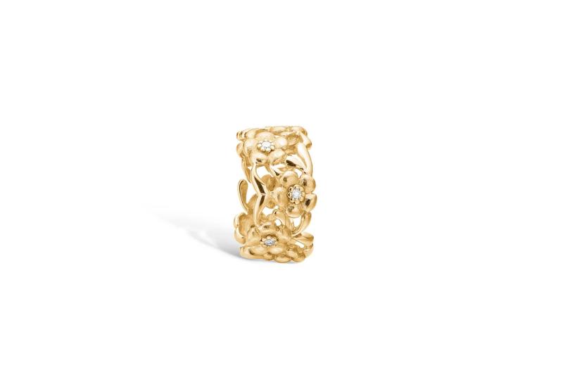 Blossom Copenhagen Ring 14 Karat Guld Med Diamanter 0,16 Carat - Blossom Fingerringe