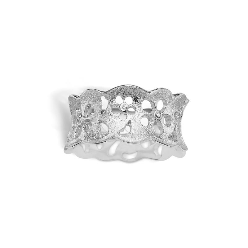 Blossom Sølv Ring med Blomstermotiv – Fantastisk Tilbud!