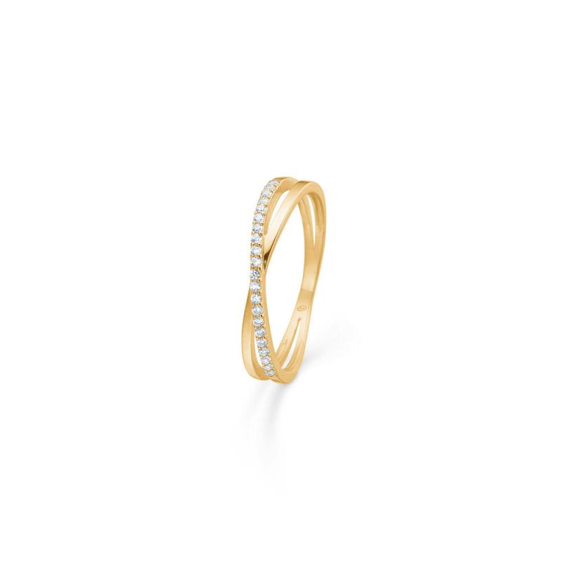 Mads Elisa 8kt. Guld Ring Med Zirkonia Sten 3347140 - Mads Z Fingerringe  - 1233690138169