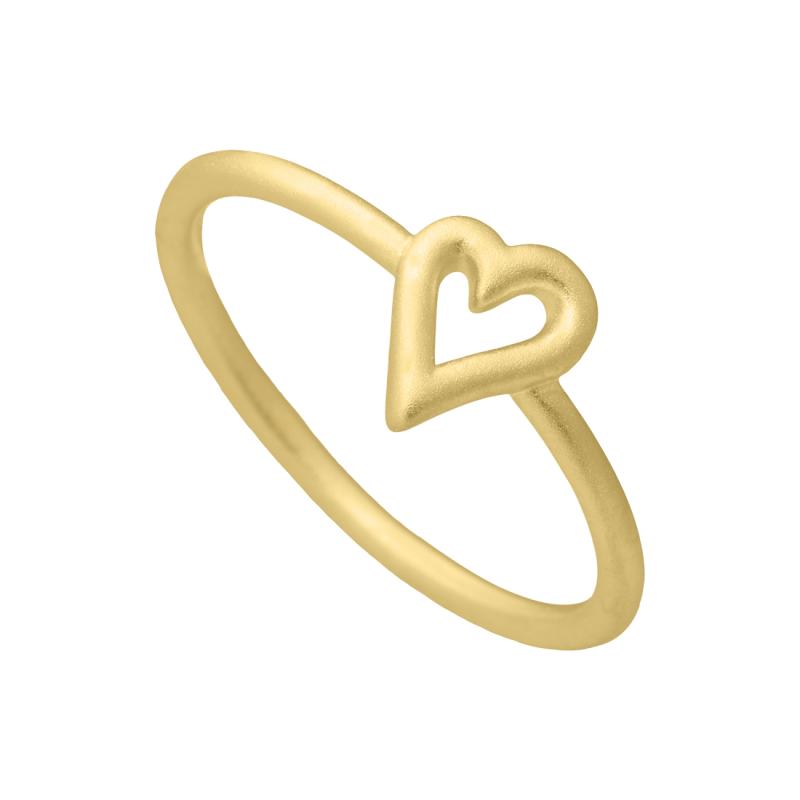 Elegant Hjerte Ring i 14K Guld – Aqua Dulce Design