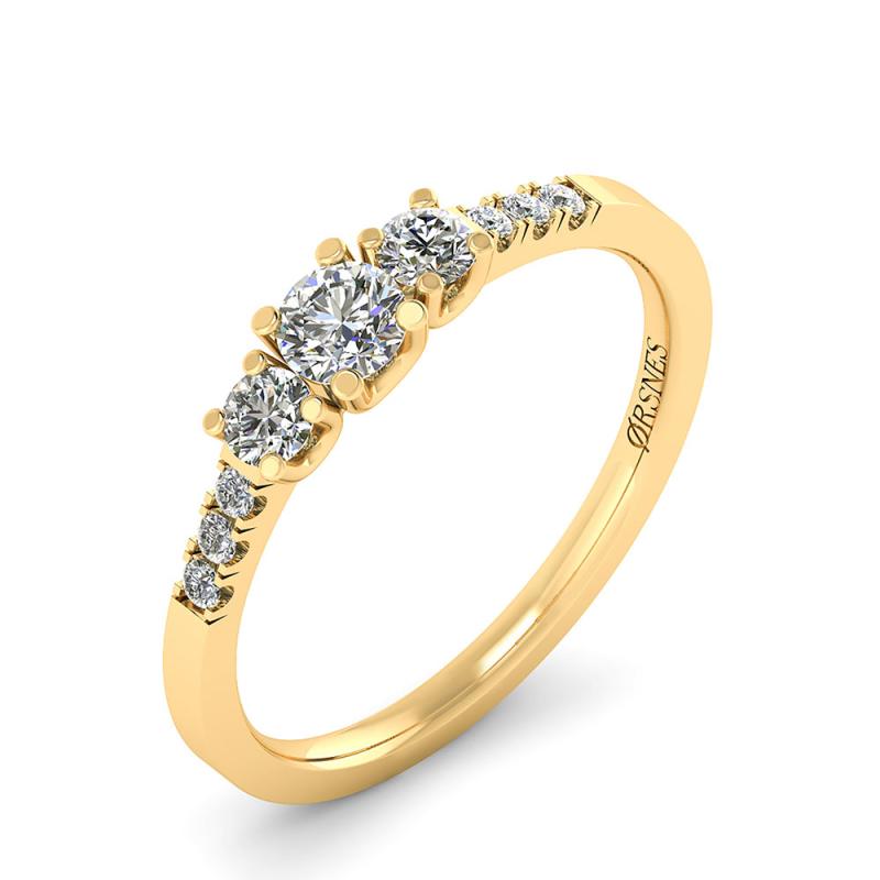 Henrik Ørsnes 14 Karat Guld Ring med 0,50 Carat Brillanter