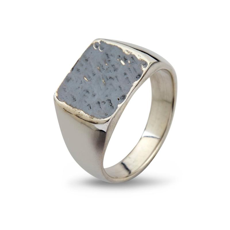 Bybirdie Ring Herrering Med Hamret Top 50110190f - Bybirdie Fingerringe  - 1233690134376