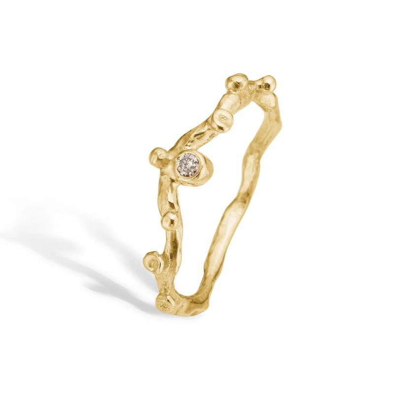 Zenith 14 Karat Guld Ring med Diamant fra Birdie