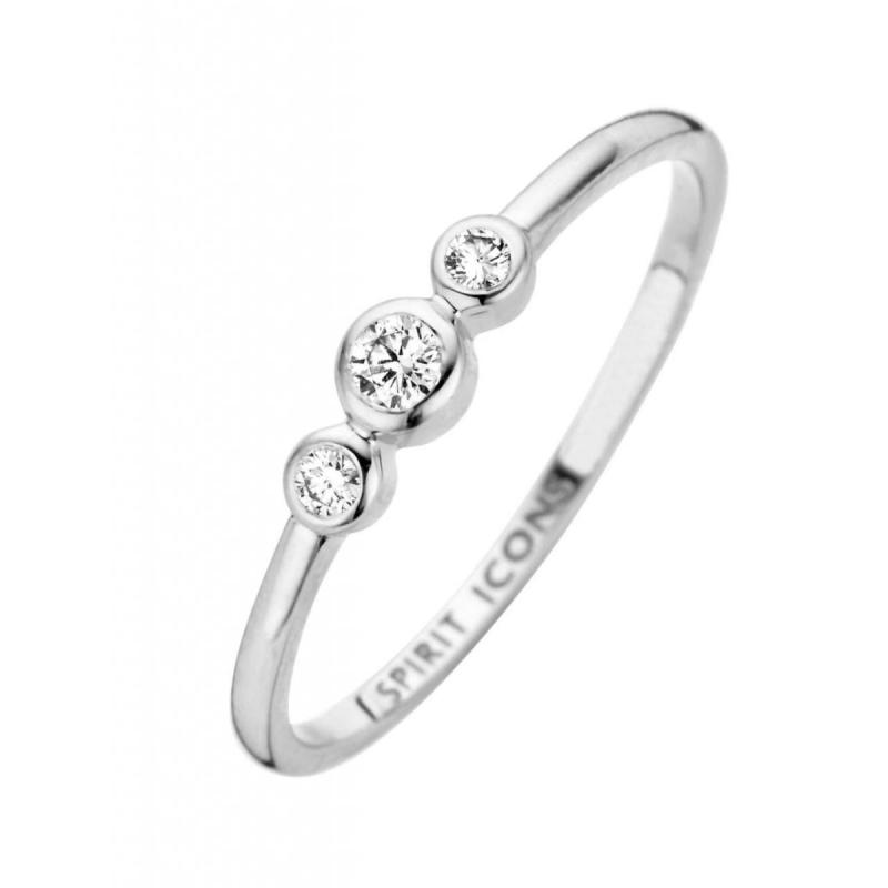 Spirit Icons Trinity 14 Karat Hvidguld Ring med Brillanter