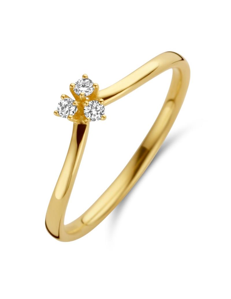 Juliet Ring i 14 Karat Guld med Brillanter - Elegant Smykke