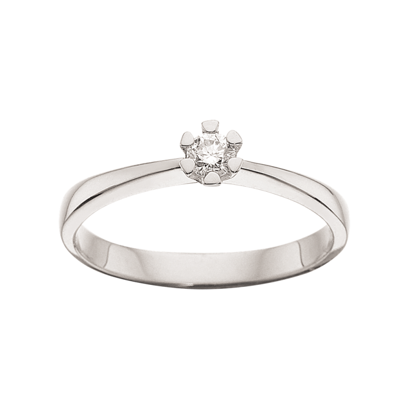 Scrouples Ring Vida Hvidguld Ring Med Diamant 0,10ct 7814,10 - Scrouples Fingerringe  - 1233690173023