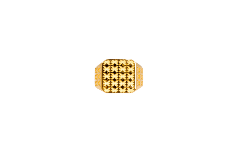 Guld Octagon Logo Signetring - Moderne Design & Kvalitet
