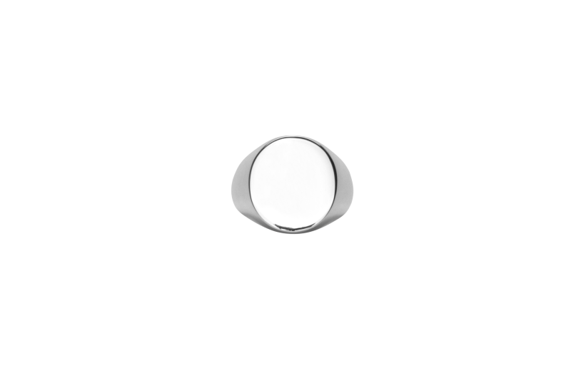 Sølv Oval Signet Ring - Ideel til Gravering
