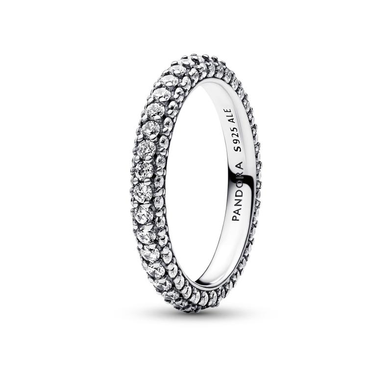 Pandora Tidløs Sølv Ring med Zirkonia - Glitrende Design