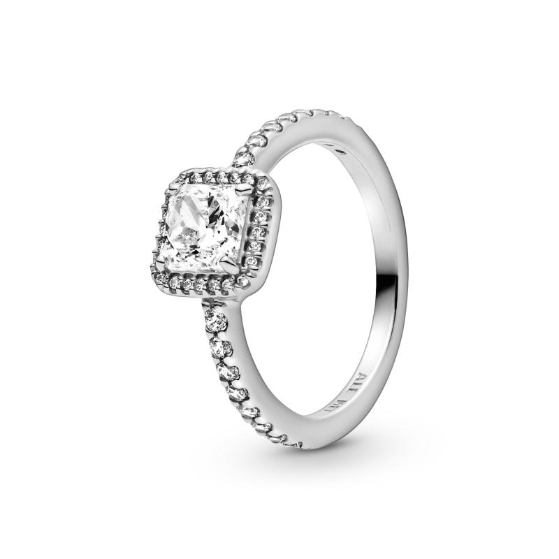 Pandora Halo Sølv Ring med Klare Zirkonia Sten