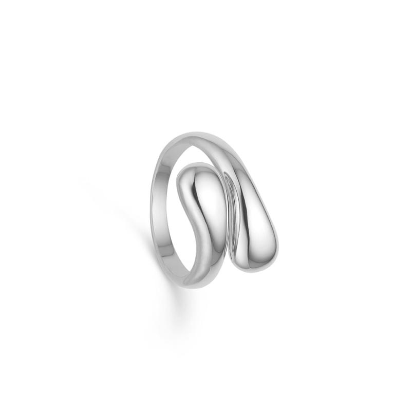 Randers Sølv Ring med Dråber - Elegant Design og Stil