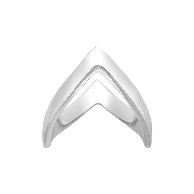 Elegant Sølv Ring med Bispehue Design – A125000