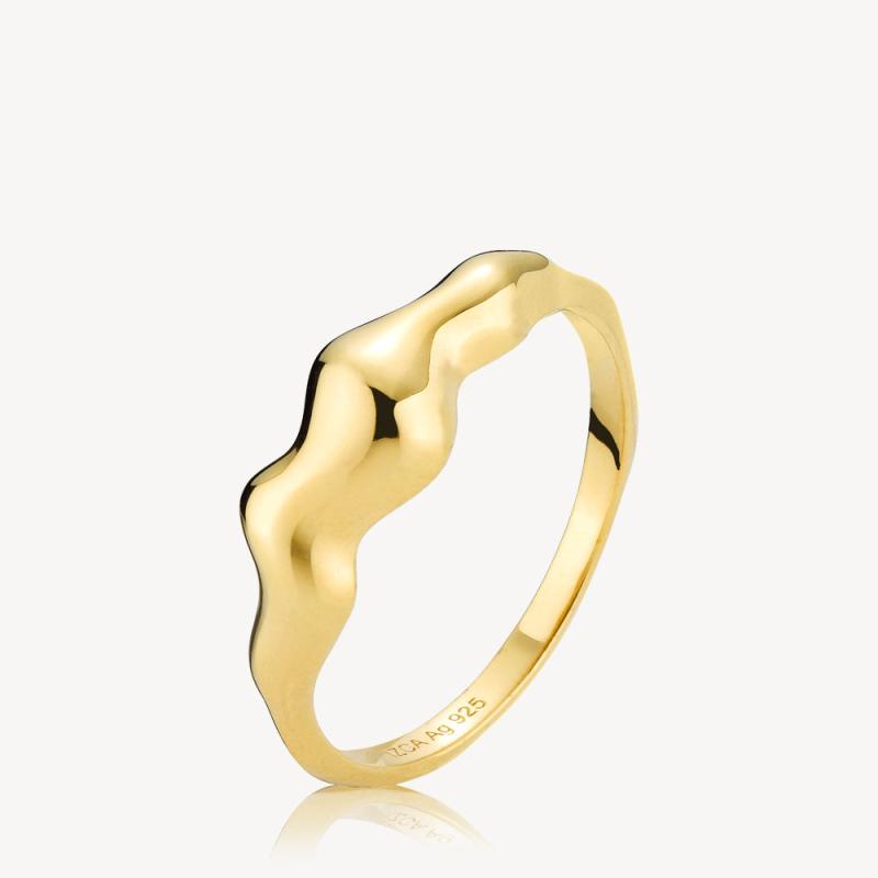 Guld Nori Ring - Elegant Forgyldt Fingerring 18kt