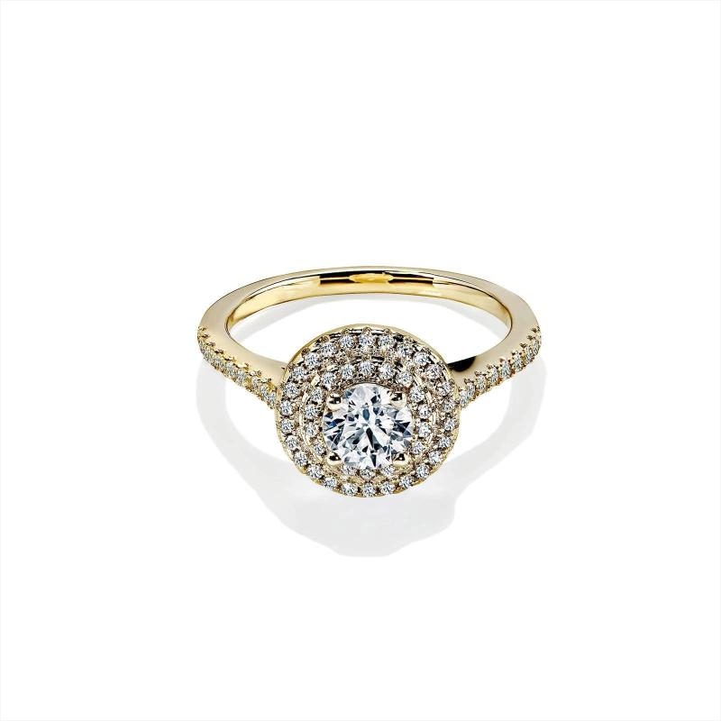 Elegant Guld Halo Ring fra Oxford - Tidløs Skønhed
