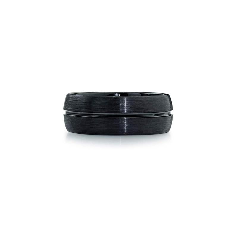 Tungsten Ring i Sort - Bred 8 mm fra Abelstedt