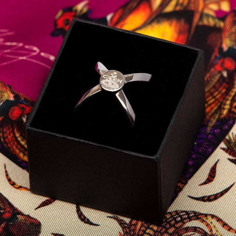 Scarf Ring Til Tørklæder, ølvfinish - Clare Haggas Fingerringe