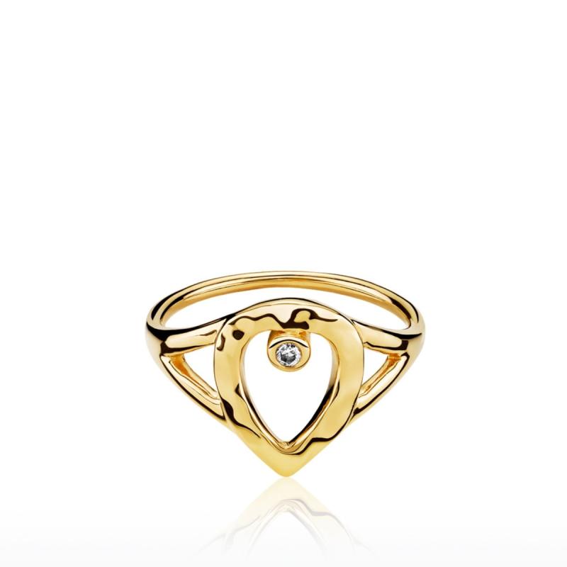 Izabel Camille Cecilie Schmeichel Ring i Forgyldt Sølv