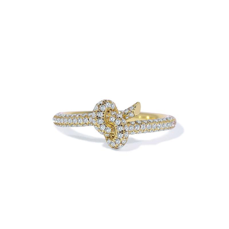 Elegant Equestrian Knude Ring i Forgyldt Sølv – Uundgåelig Skønhed