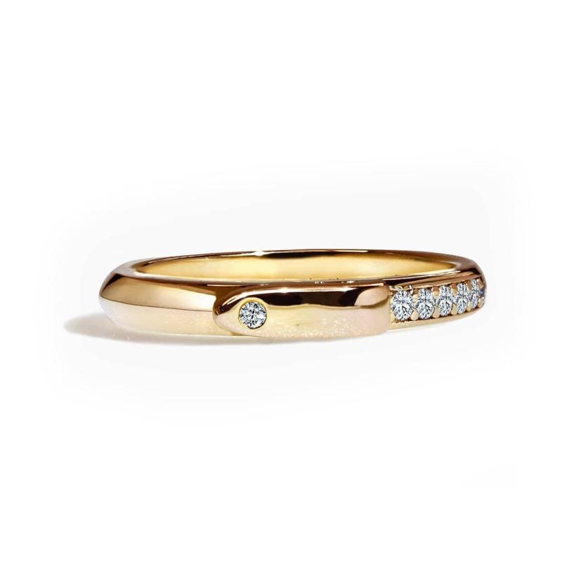 Equestrian Ring med Sten - Forgyldt Abelstedt Design
