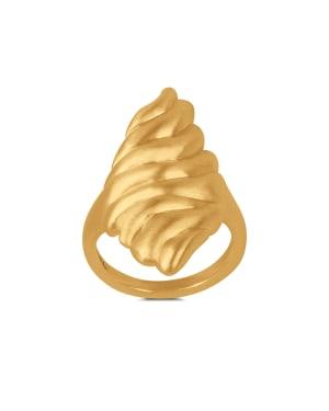 Dunes Stor Forgyldt Sølv Ring fra ByBiehl – Fantastisk Tilbud!