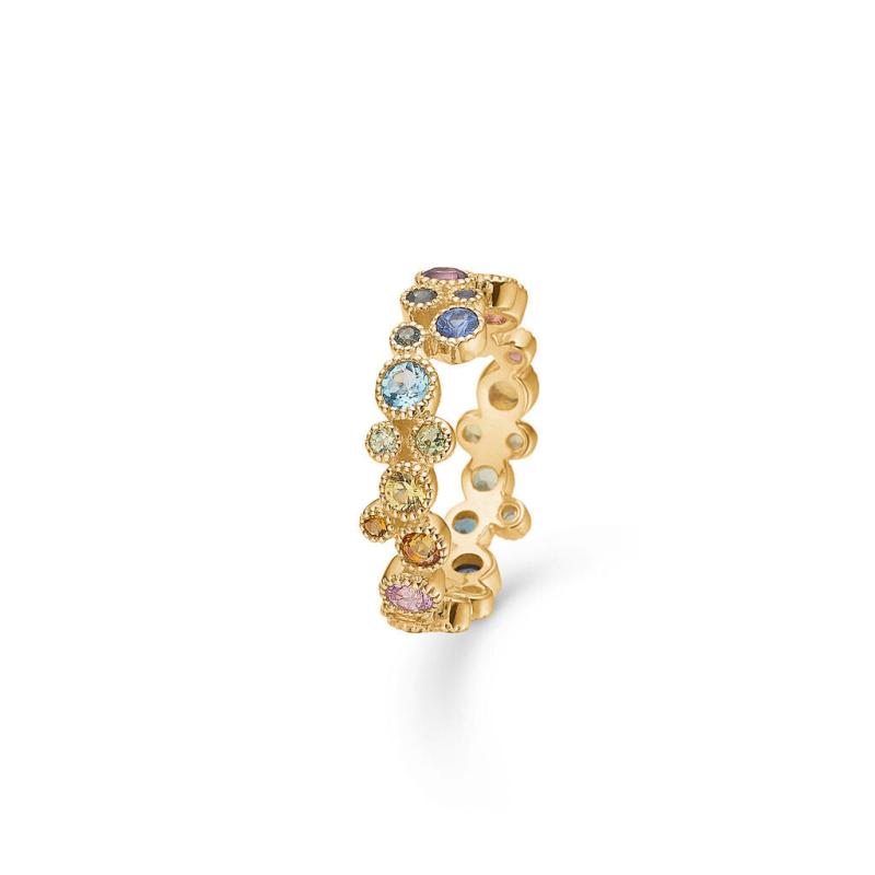 Mads Ring Luxury Rainbow Ring Med Farvede Sten 1544062 - Mads Z Fingerringe  - 1233690155135