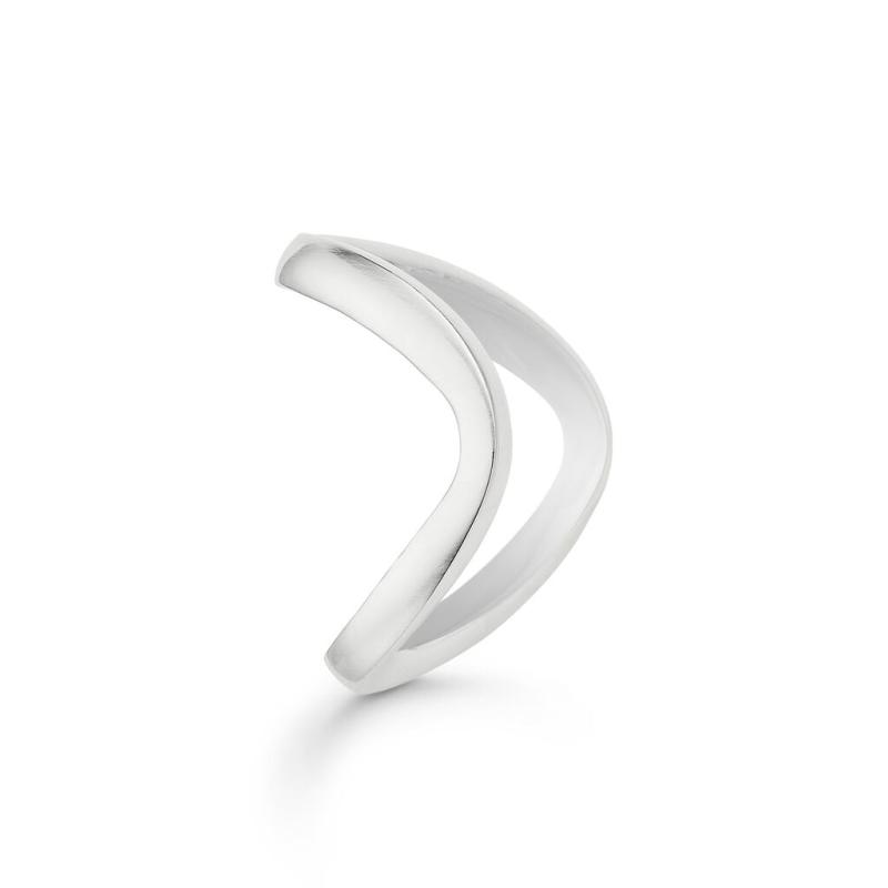 Mads Z Sølv Boomerang Ring - Elegant Design til Unikke Øjeblikke