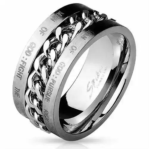 Inspirerende Bred Herrering i Rustfrit Stål 316L