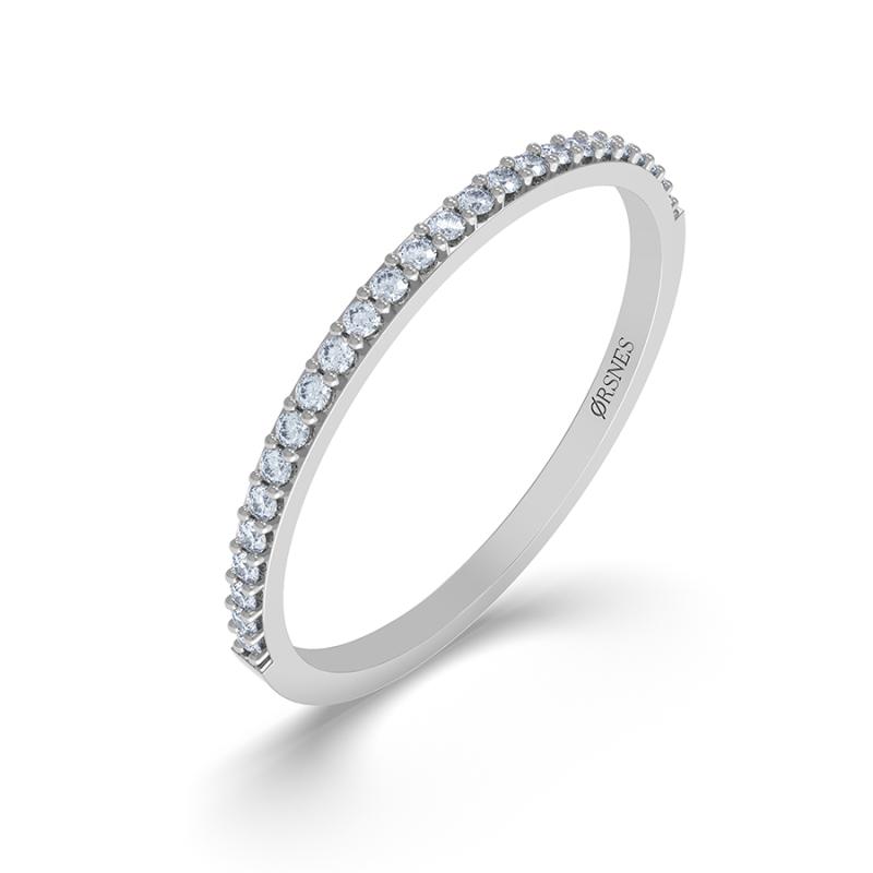 Elinor 14 Karat Hvidguld Ring Fra Smykkekæden Med Brillanter 0,125 Carat - Smykkekæden Fingerringe