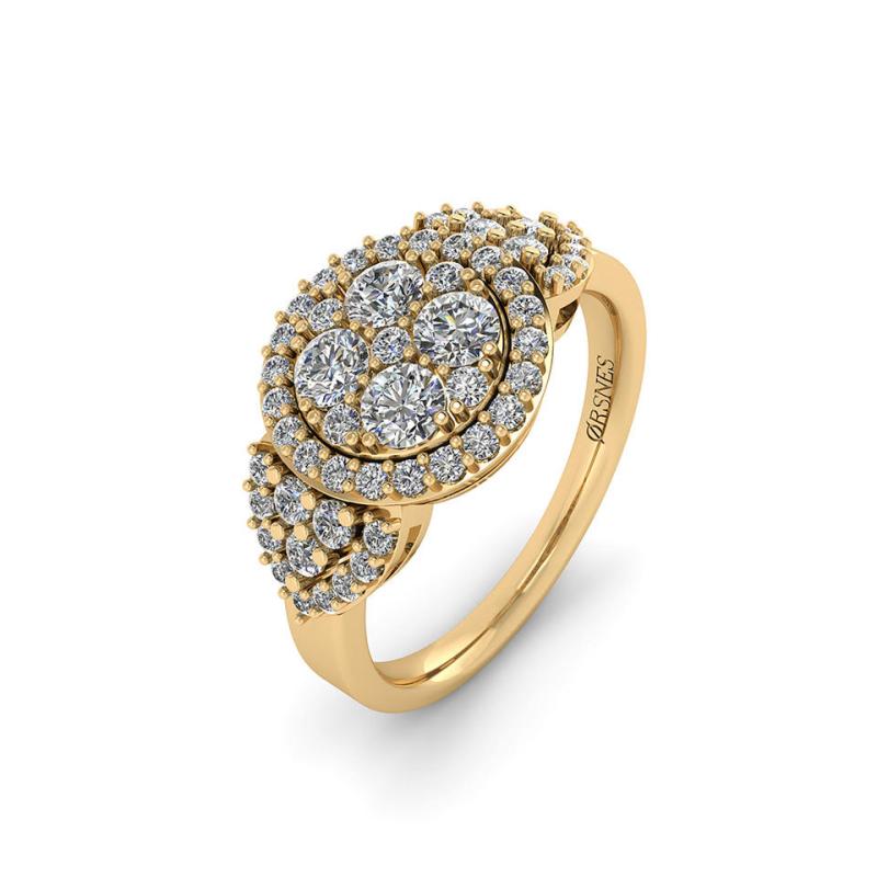 Henrik Ørsnes 14 Karat Guld Ring med Diamanter - Elegance