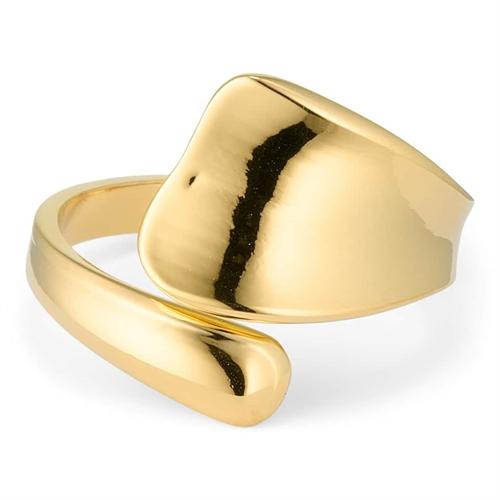 Blade Forgyldt Ring i Ædelstål – Tidløs Elegance