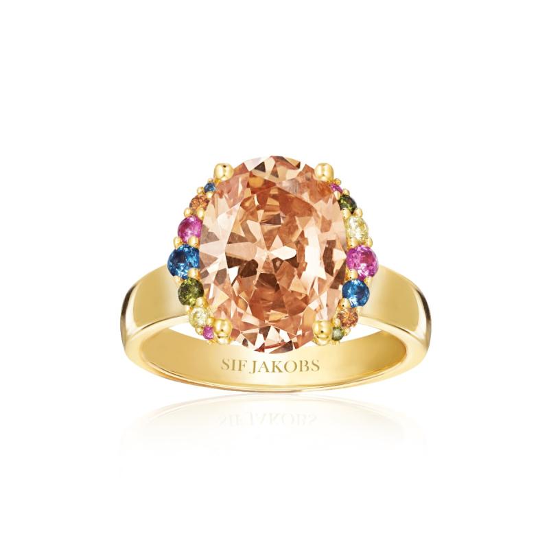 Sif Jakobs Ellisse Grande Forgyldt Sølv Ring – Fantastisk Tilbud!