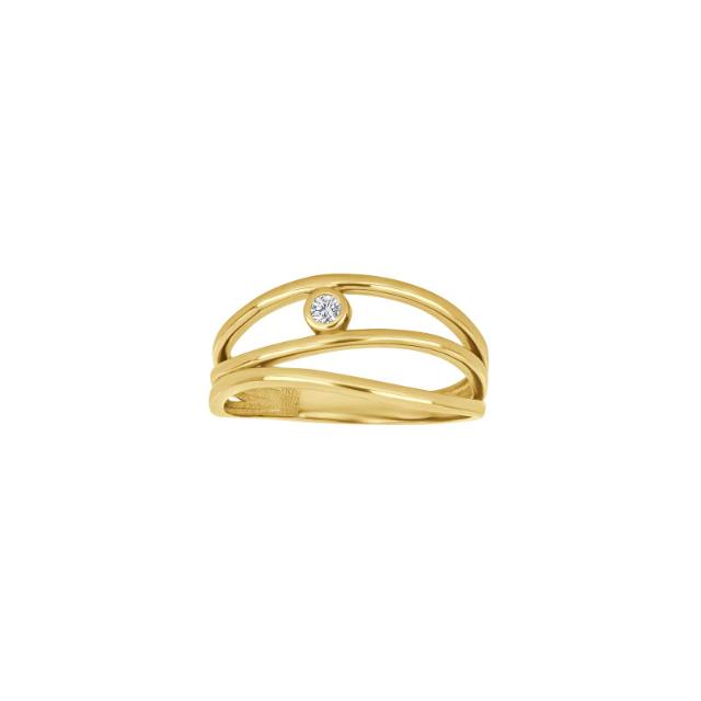 Nordahl Karat Guld Ring Med Zirkonia Sten 10830840300 - Nordahl Fingerringe  - 1233690234274