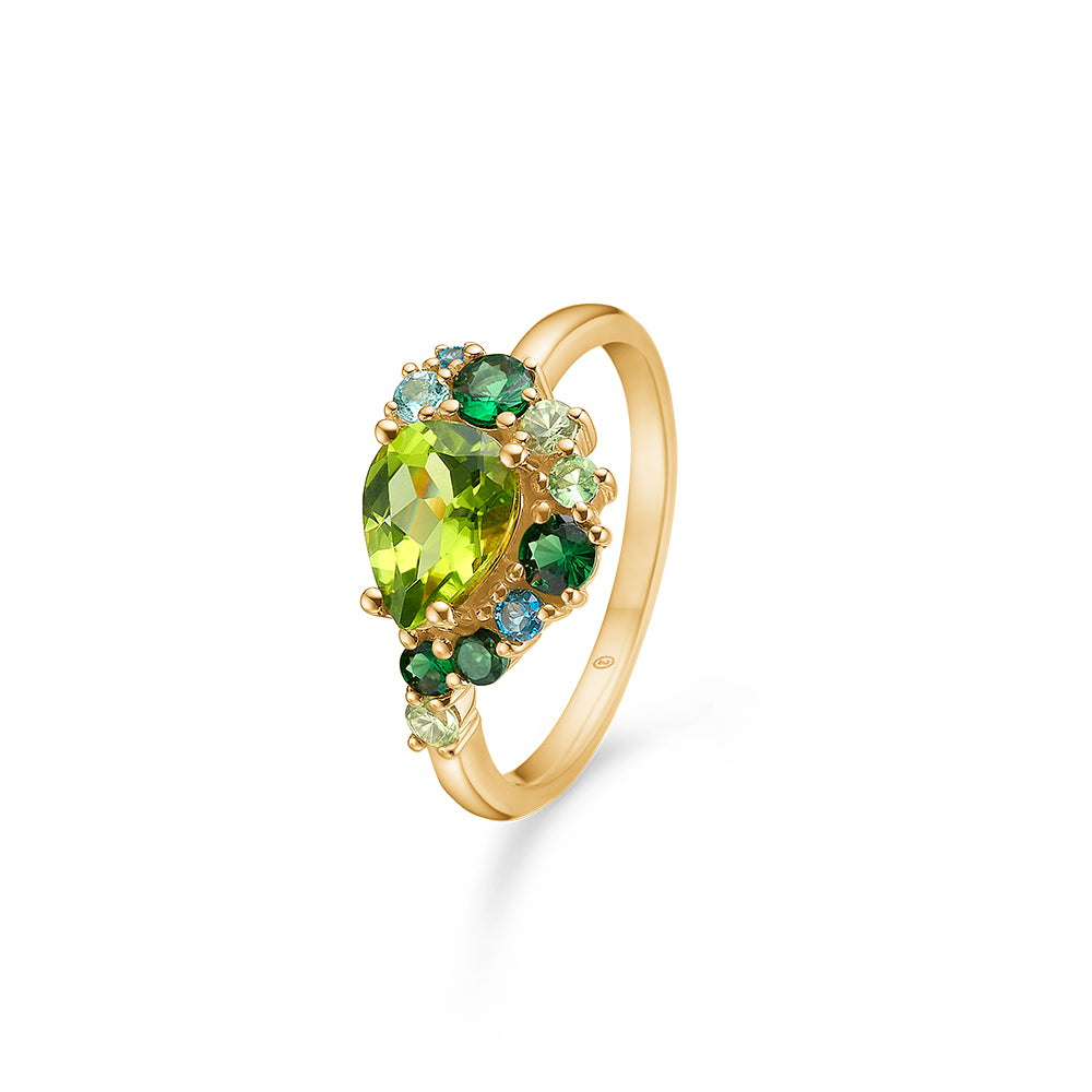 Mads Four Seasons Ring Spring 14kt Guld Med Sten 1546033 - Mads Z Fingerringe