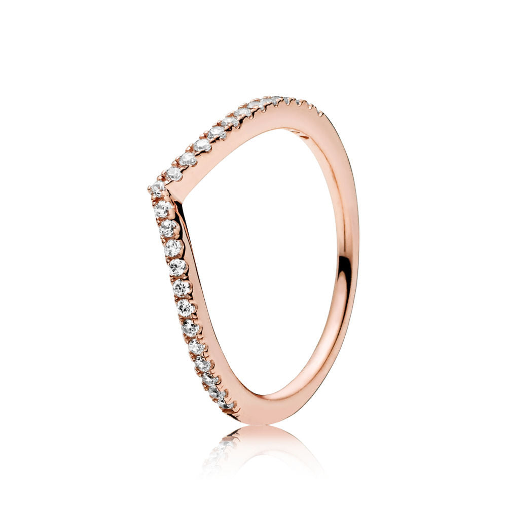 Hvid Pandora Rose Ring Med E Sten 186316cz - Pandora Fingerringe  - 1233690067902