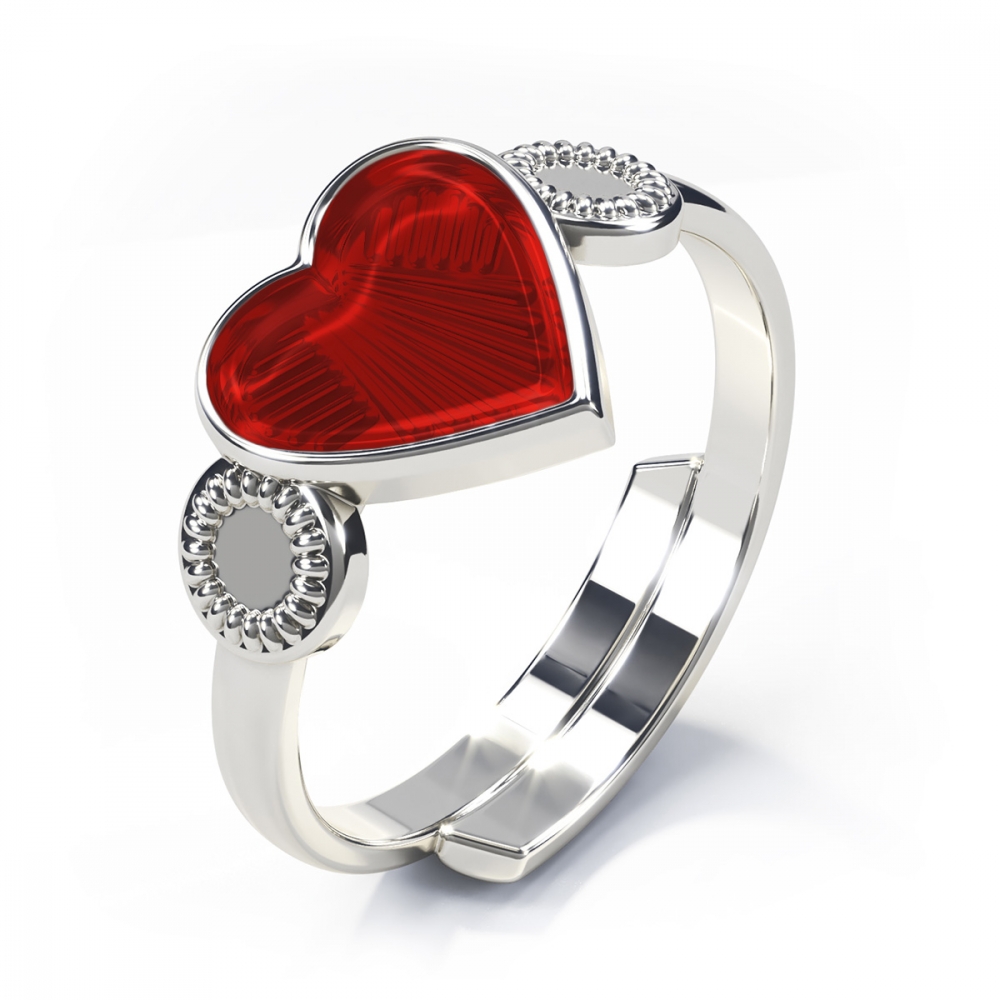Nordlie Pia Per Hjerte Ring Sterling Sølv 22311 - Nordlie Fingerringe  - 1244440525986