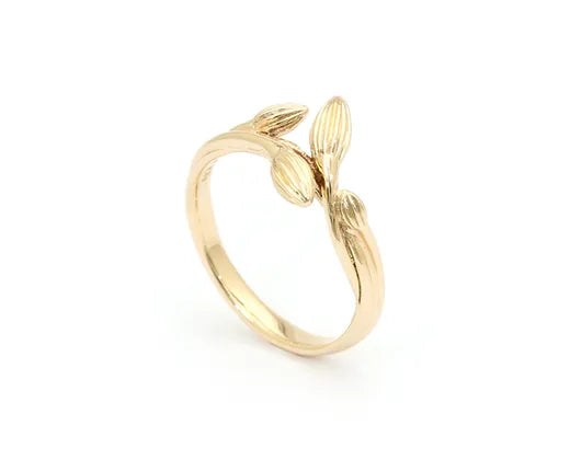 Per Borup Linn 14kt Ring Med Rillet Mønster 1160r - Per Borup Fingerringe