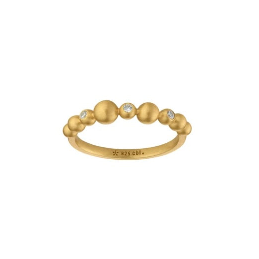 Bybiehl Ring Pebbles Band Ring Forgyldt Sølv 3802a - Bybiehl Fingerringe  - 1233690151991