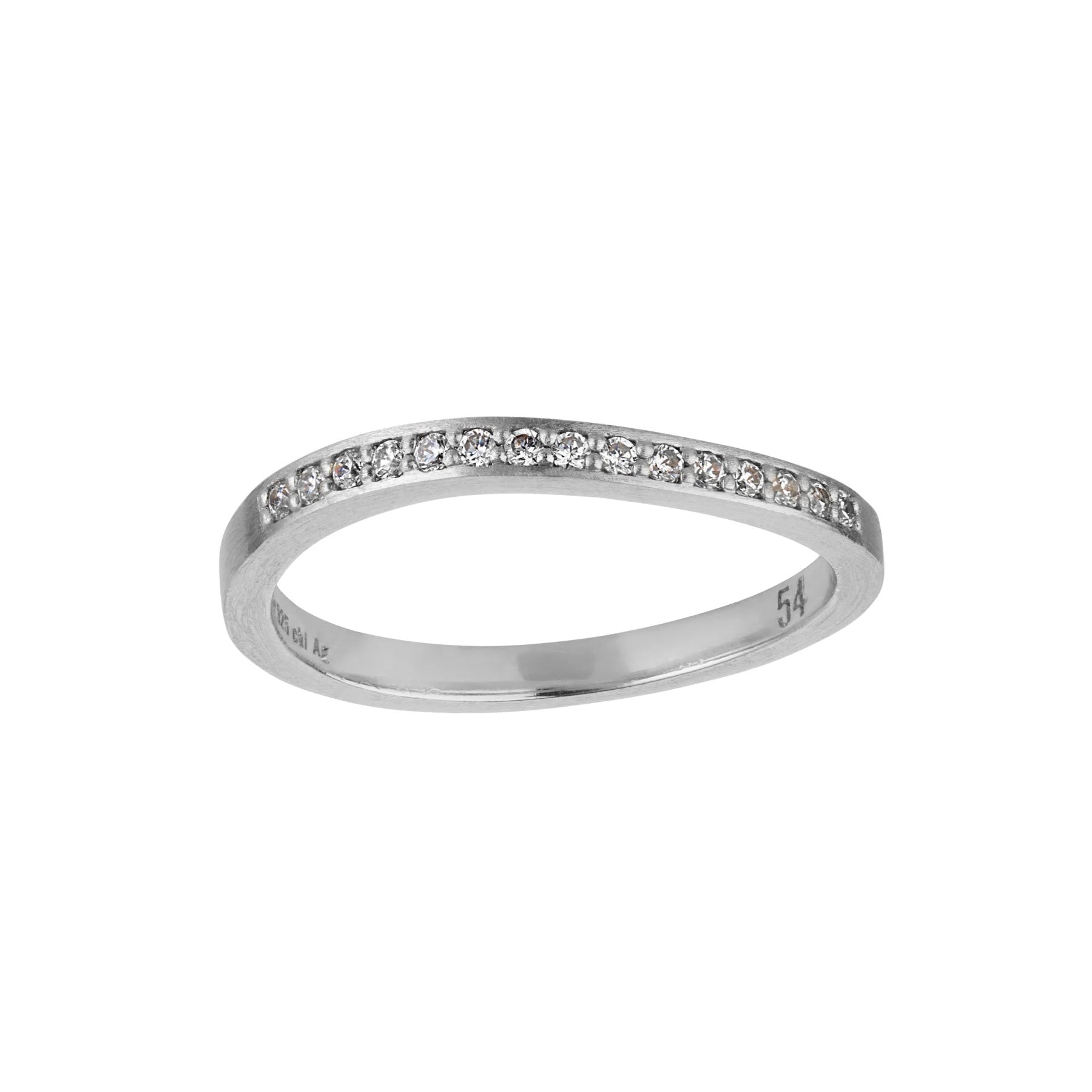 Bybiehl Ocean Flow Band Sparkle Ring Sølv 4203a - Bybiehl Fingerringe  - 1233690159850
