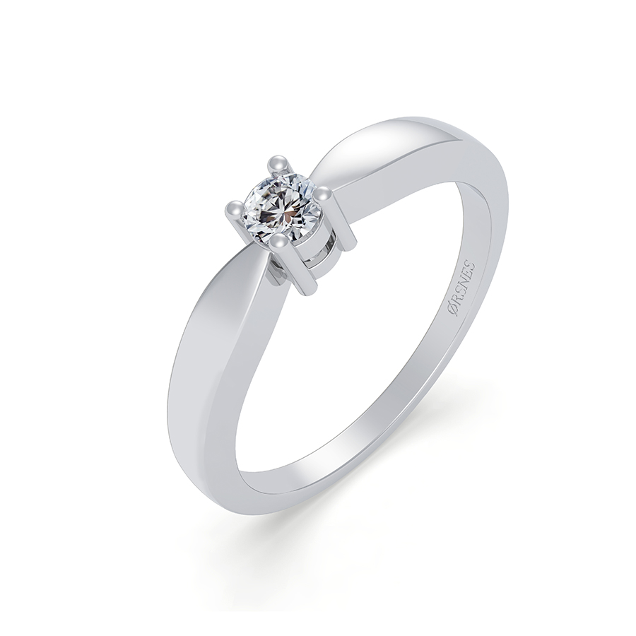 Hvid Smykkekæden Karat Guld Ring Med Diamant Carat - Smykkekæden Fingerringe