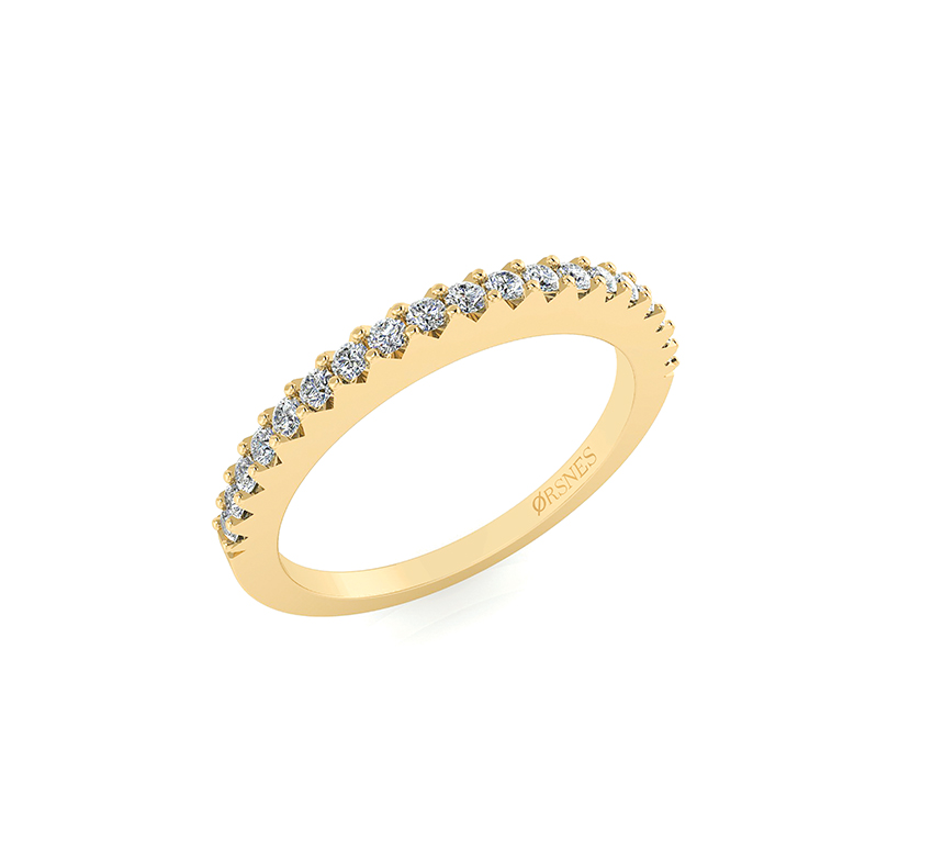 Karat Guld Ring Fra Henrik Ørsnes Design Med Diamanter Carat - Fingerringe  - 1255550506253