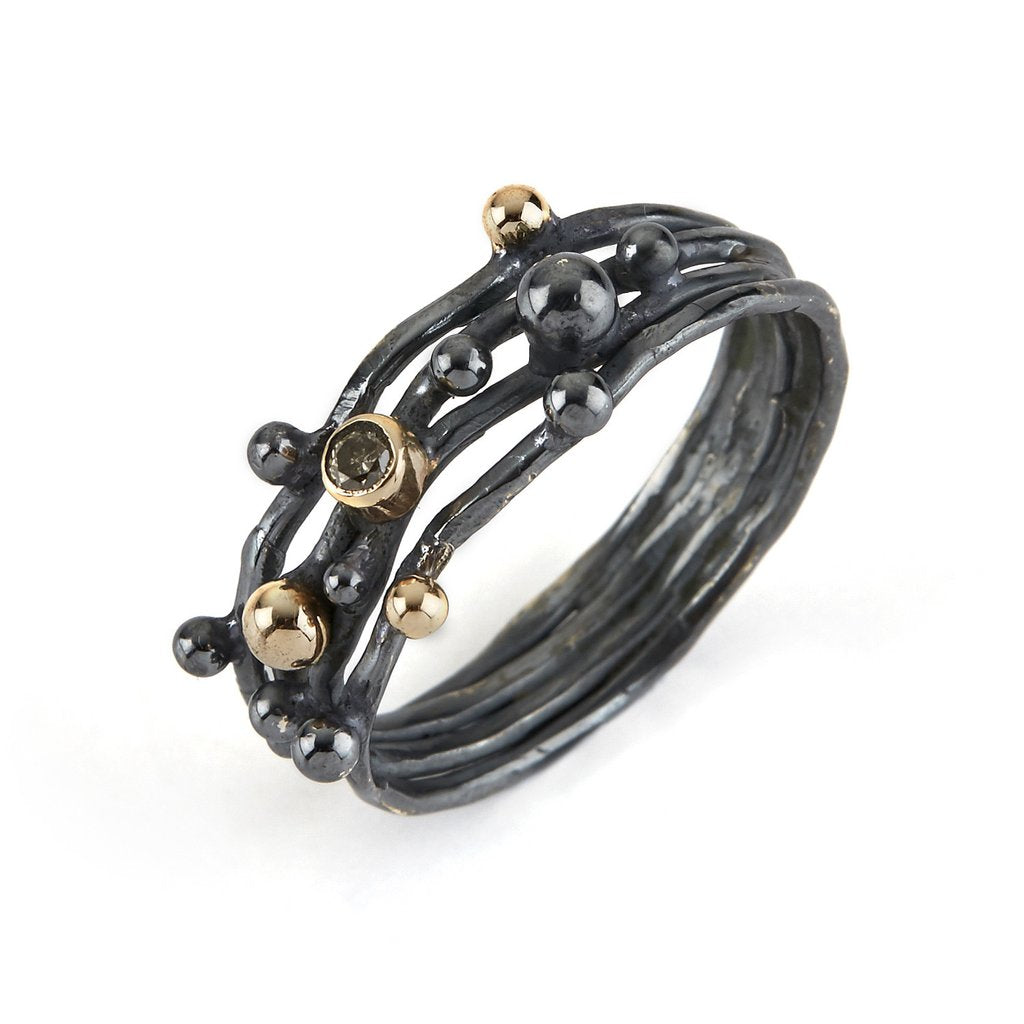 Bybirdie Ring Birdie Urban Harlem Ring Med Diamant 50110108 - Bybirdie Fingerringe