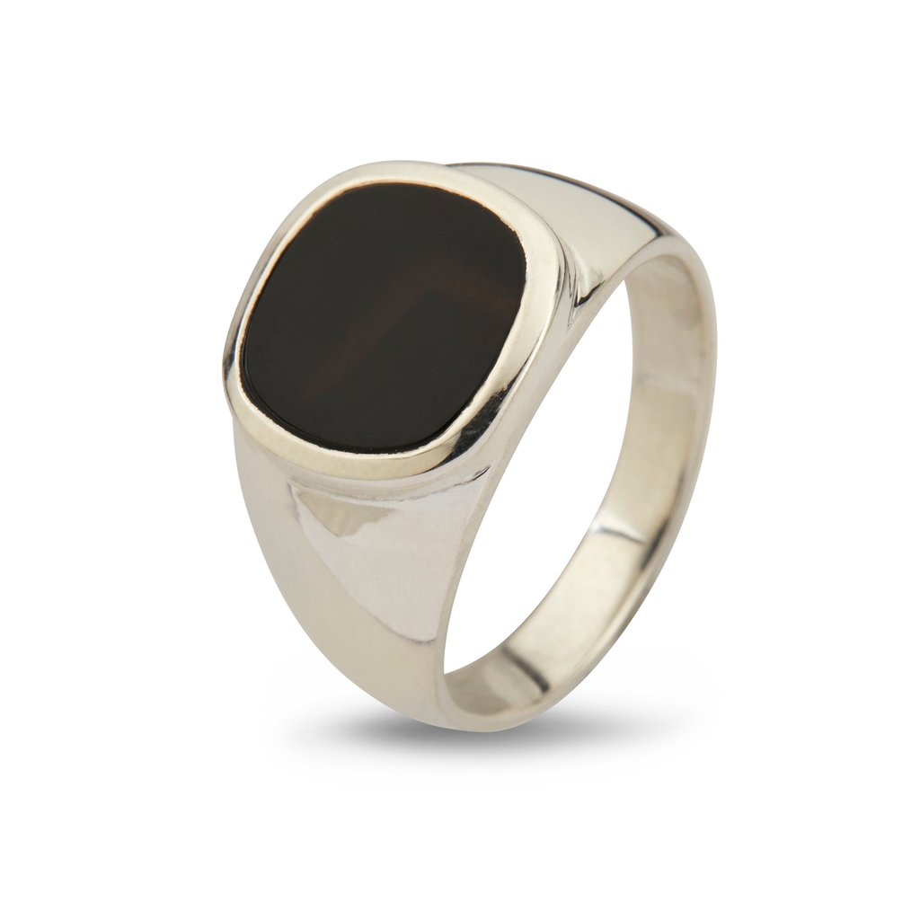 50110190d Herrering Med Onyx Fra Bybirdie - Bybirdie Fingerringe  - 1233690075730