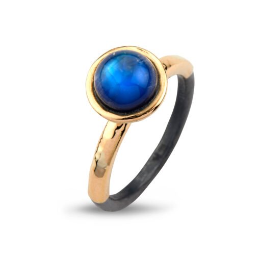 Bybirdie Ring Victoria Ring Med Blå Sten 50110272b - Bybirdie Fingerringe  - 1233690134406