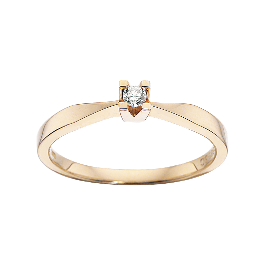 Scrouples Ring Kleopatra Karat Guld Ring Med 05ct Diamant 7135 - Scrouples Fingerringe