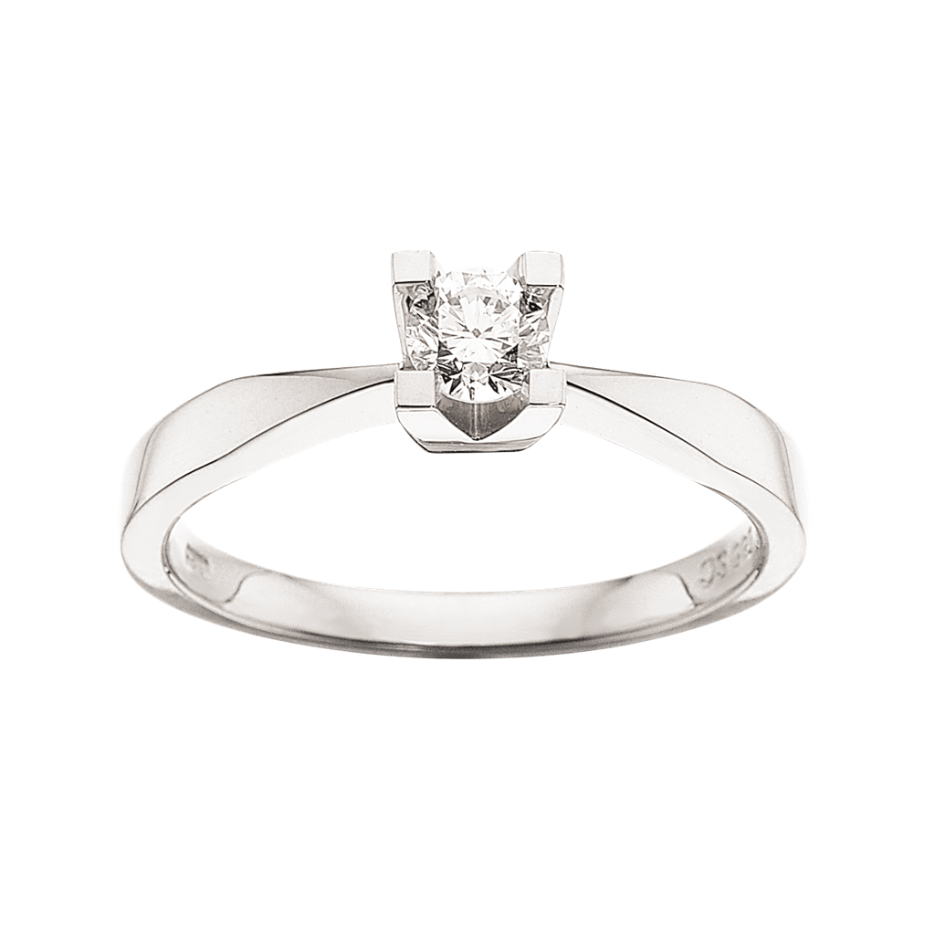Hvid Scrouples Ring Kleopatra Karat Gulds Ring Med 25ct Diamant 7136 - Scrouples Fingerringe  - 1233690158549