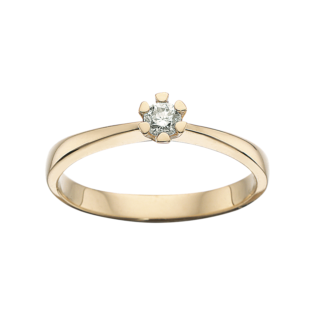 Scrouples Ring Vida Guld Ring Med Diamant 10ct 7813 - Scrouples Fingerringe  - 1233690081595
