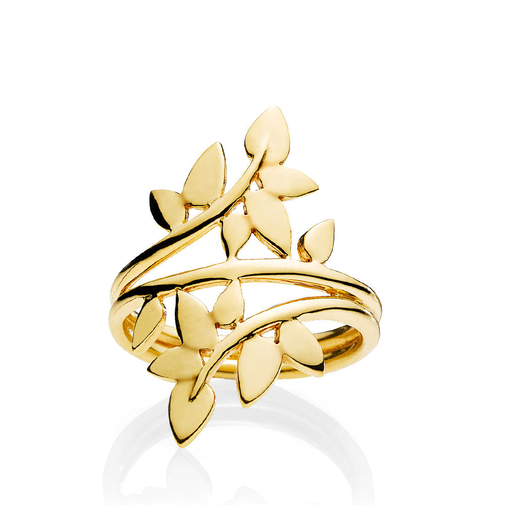 Guld Poetry Ring Shiny Goldpl Silver - Izabel Camille Fingerringe