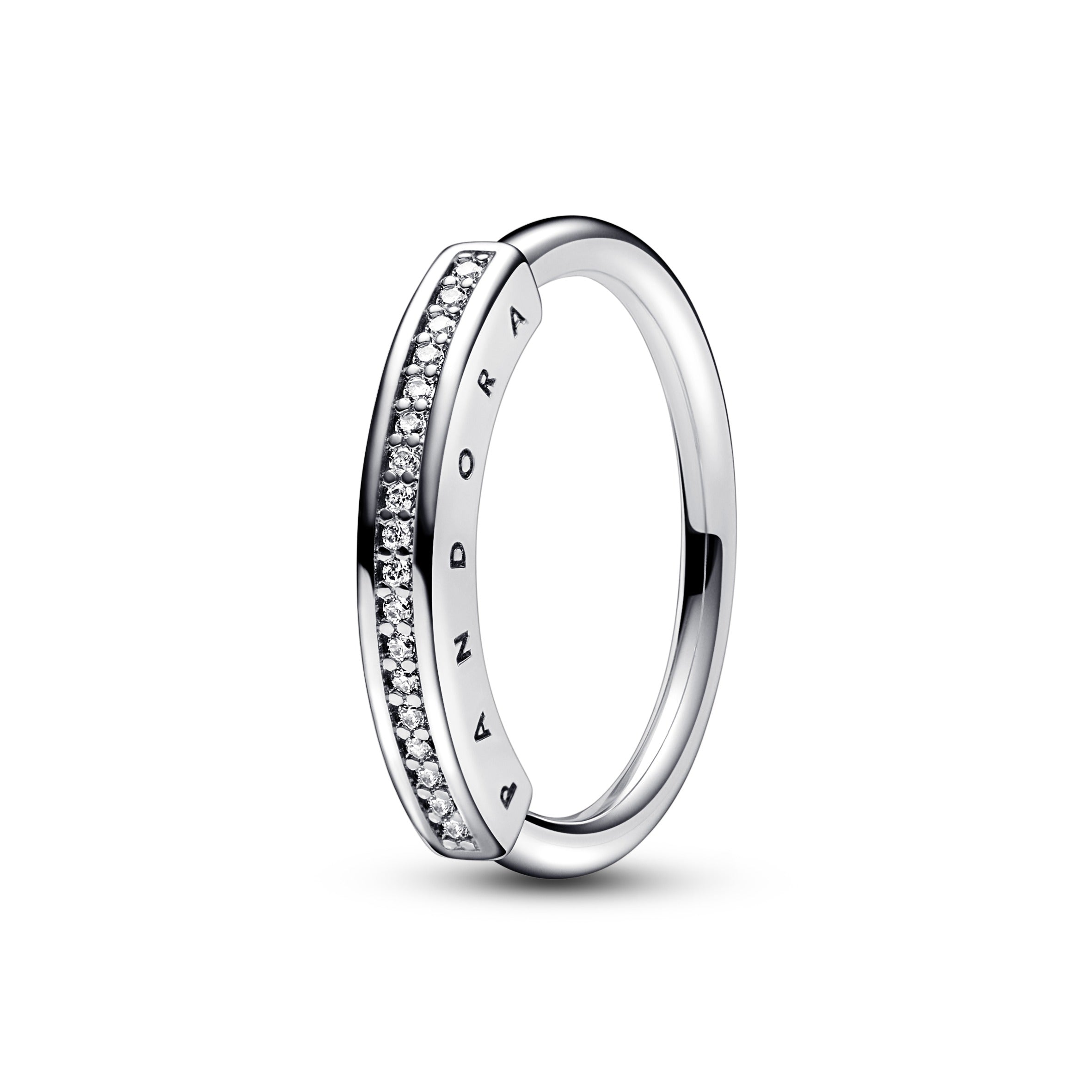 Pandora Sølv Signatur Ring Med Sten Zirkonia 192283c01 - Pandora Fingerringe  - 1233690171197