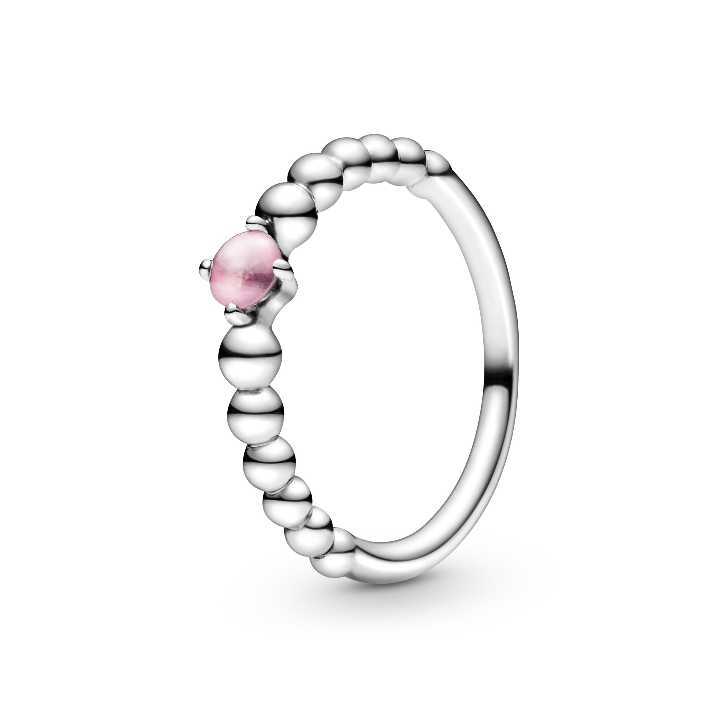 Pandora Kuglebesat Ring Med Lyserød Sten 198598 - Pandora Fingerringe  - 1233690101804